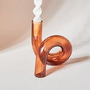 Castiçal e Vaso de Vidro Twist
