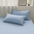 Jogo de Duvet Algodão Solid Washed 4 Peças - Azul Pastel