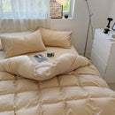 Jogo de Duvet Algodão Solid Washed 4 Peças - Vanilla