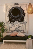Bandeira de Parede Tarot Vintage The Moon