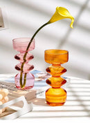 Castiçal e Vaso de Vidro Diamond