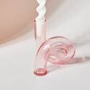 Castiçal e Vaso de Vidro Twist