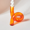 Castiçal e Vaso de Vidro Twist