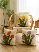 Capa de Almofada Bordada Tulipa