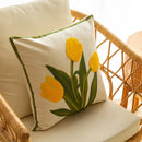 Capa de Almofada Bordada Tulipa