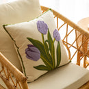 Capa de Almofada Bordada Tulipa