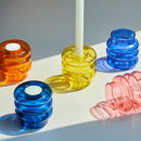 Castiçal e Vaso de Vidro Blob