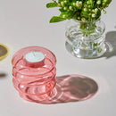 Castiçal e Vaso de Vidro Blob