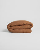 Jogo de Duvet Algodão Solid Washed 4 Peças - Marrom