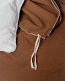 Jogo de Duvet Algodão Solid Washed 4 Peças - Marrom