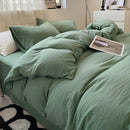 Jogo de Duvet Algodão Solid Washed 4 Peças - Sage