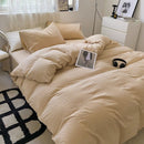 Jogo de Duvet Algodão Solid Washed 4 Peças - Vanilla
