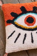 Capa de Almofada Bordada com Tassel Eye