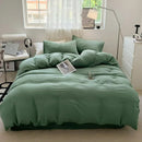 Jogo de Duvet Algodão Solid Washed 4 Peças - Sage