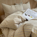 Jogo de Duvet Algodão Stripes 4 Peças - Cream