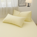 Jogo de Duvet Algodão Solid Washed 4 Peças - Amarelo Pastel