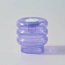 Castiçal e Vaso de Vidro Blob