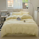 Jogo de Duvet Algodão Solid Washed 4 Peças - Amarelo Pastel