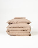 Jogo de Duvet Algodão Solid Washed 4 Peças - Vanilla