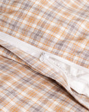 Jogo de Duvet Algodão Xadrez 4 Peças - Mocha