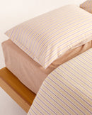 Jogo de Duvet Algodão Stripes 4 Peças - Cream