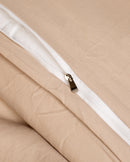 Jogo de Duvet Algodão Solid Washed 4 Peças - Vanilla