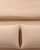 Jogo de Duvet Algodão Solid Washed 4 Peças - Vanilla