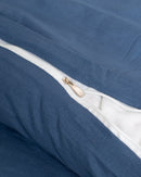 Jogo de Duvet Algodão Solid Washed 4 Peças - Navy