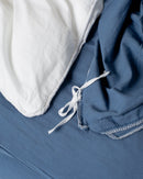 Jogo de Duvet Algodão Solid Washed 4 Peças - Navy