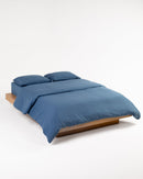 Jogo de Duvet Algodão Solid Washed 4 Peças - Navy