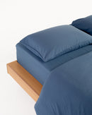 Jogo de Duvet Algodão Solid Washed 4 Peças - Navy