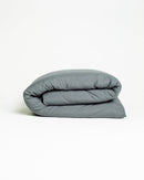 Jogo de Duvet Algodão Solid Washed 4 Peças - Smoke