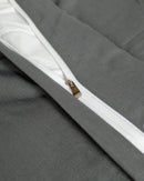 Jogo de Duvet Algodão Solid Washed 4 Peças - Smoke