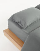 Jogo de Duvet Algodão Solid Washed 4 Peças - Smoke