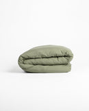 Jogo de Duvet Algodão Solid Washed 4 Peças - Matcha