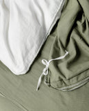 Jogo de Duvet Algodão Solid Washed 4 Peças - Matcha