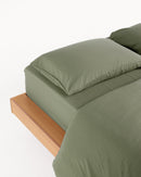 Jogo de Duvet Algodão Solid Washed 4 Peças - Matcha