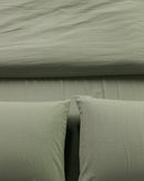 Jogo de Duvet Algodão Solid Washed 4 Peças - Matcha